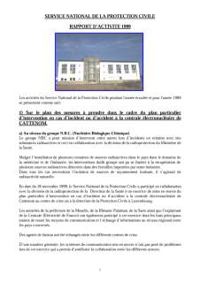 Rapport d'activité 1999