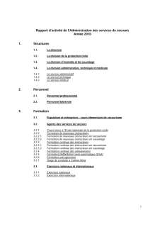 Rapport d'activité 2010