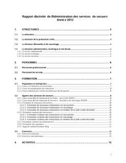 Rapport d'activité 2012