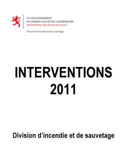Le rapport des interventions 2011 est en ligne