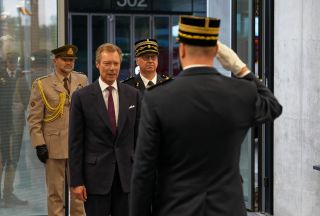 Visite d'adieu de Son Altesse Royale le Grand-Duc et remise de fourragères au CGDIS