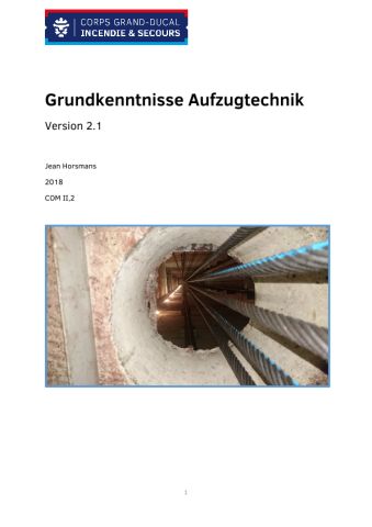 Grundkenntnisse Aufzugtechnik 2.1 CGDIS