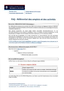 FAQ - Référentiel Emplois et Activités